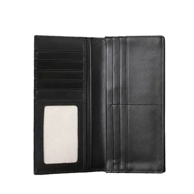 Model 1008 Men's Long Genuine Leather Wallet with Zipper - 5