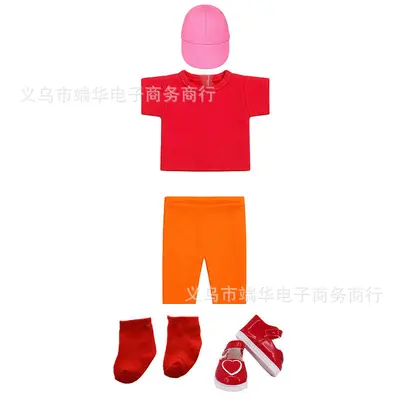 18 Zoll American Girl Puppe Baseball-Set, 16 Zoll realistische Puppe Baseballmütze, grenzüberschreitende Bestseller Puppenkleidung Zubehör - 12