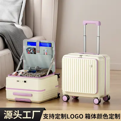 2025 New Model 19-Open Luggage Trolley Small Carry-On Suitcase 18-Inch Lightweight 20-Inch Password Lock Suitcase Universal Wheel Travel Luggage