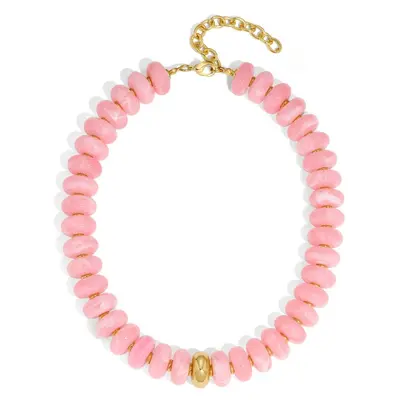 Amazon New Dopamine Colorful Resin Acrylic Beaded Gold Accessories Minimalist Women's Adjustable Necklace - 11
