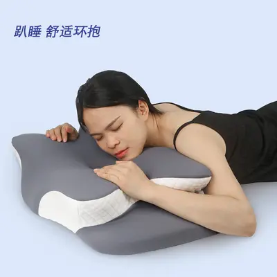 Memory foam pillow with cervical support, breathable