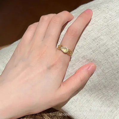 Green series stackable women's ring - 11