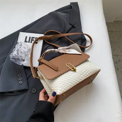 Women's Autumn Plaid Small Square Shoulder Bag - 8