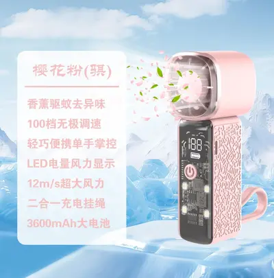 2026 Mini Handheld Fan, Aroma Mosquito Repellent, Rechargeable - 7