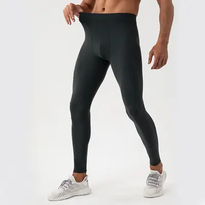 Erkek Yoga Tayt, Yüksek Bel Nefes Alabilen Elastik Spor Pantolonu 31342 - 10