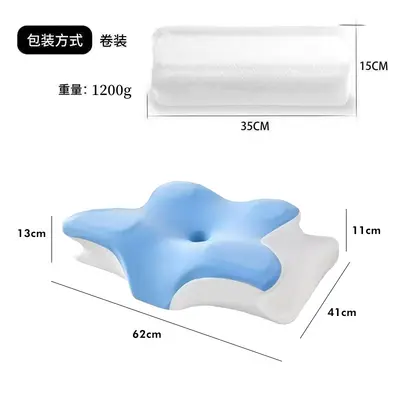 Подушка для шеи Butterfly из memory foam с медленным восстановлением формы - 9