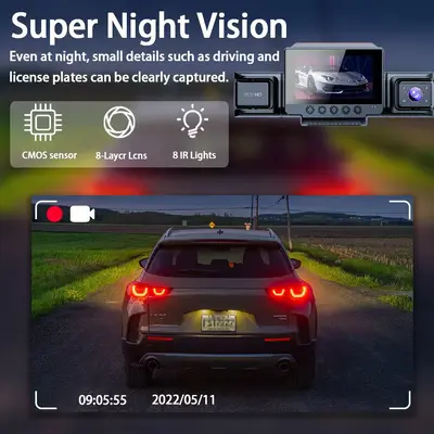 4-kanal 1080P araç kamerası, WiFi, gece görüş, geniş açı - 5