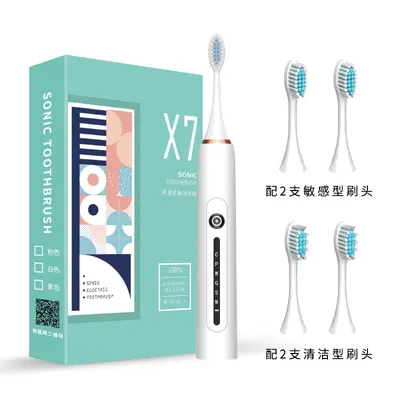 Smart Sonic Electric Toothbrush with Soft Bristles for Adults - 10