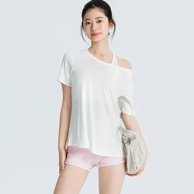 Damen Yoga-T-Shirt Herbst/Winter 2026, Rundhals, locker, atmungsaktiv - 3