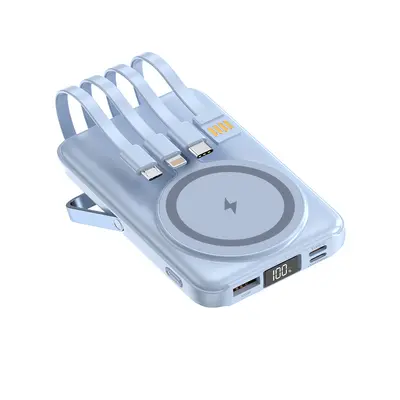 Cross-border Foreign Trade KC15W Magnetic Wireless Fast Charging Metal Stand Power Bank 10000/20000mAh Large Capacity Mobile - 10