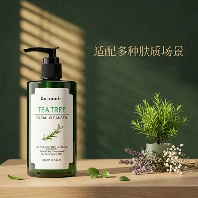 茶树洁面乳面部清洁温和不刺激补水保湿滋润清爽不拔干洁面乳祛痘