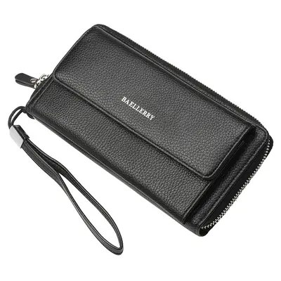 Men's Wallet baellerry Large Capacity Litchi Pattern Multi-Card Clutch - 6
