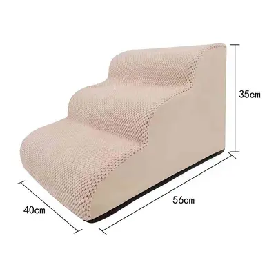 Washable Dog Stairs with Grey Sponge Steps for Small and Medium Dogs - 10