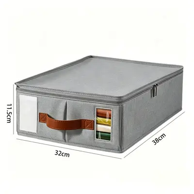 Foldable Quilt Storage Box, 4-Piece Bedding Set Storage - 8