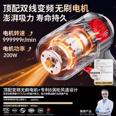 车载吸尘器超强大吸力无线车用迷你手持式小型汽车内家用吹一体机 - 3
