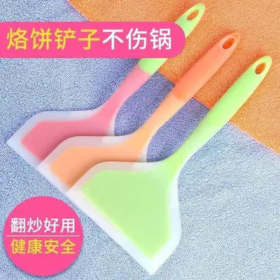 Silikon Spatula Yüksek Sıcaklığa Dayanıklı Gözleme Yapışmaz Tava Spatulası Tamagoyaki Tava Wok Spatulası Mutfak Eşyası Krep Spatulası Toptan Satış Dropshipping