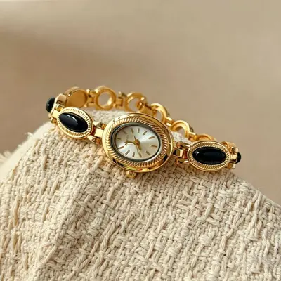 In Stock Wholesale Tiger Eye Stone Bracelet Watch Decoration Women's Quartz Watch Vintage Watch Niche Retro Watch - 7