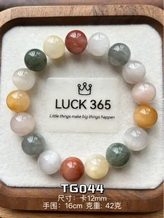 Luck 365 natürliches Kristallarmband, einreihig, Damenmode