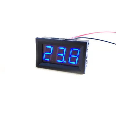 İki telli DC 4V-30V dijital voltmetre, 12V 24V ölçüm