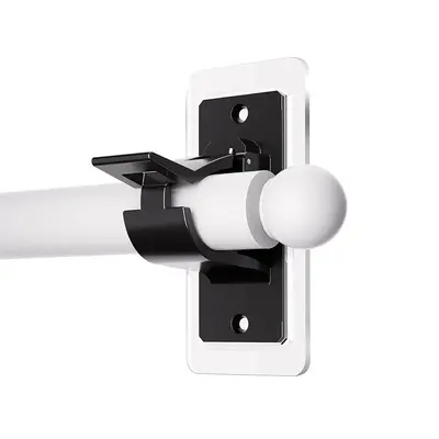 Self-Adhesive No-Drill Curtain Rod Hook and Clip for Bathroom and Bedroom - 7