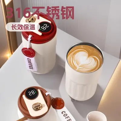 316 Stainless Steel Insulated Cup with Temperature Display, Large Capacity - 4