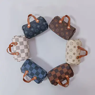 Printed PVC Coin Purse, Mini Pillow Bag with Single Shoulder Strap