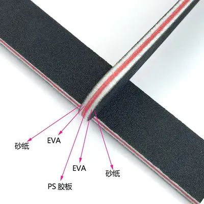 Nail File, Straight, 17.8 x 1.9 x 0.4 cm, Black Sand