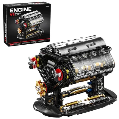 Gaoqi 3053-YC614 Mechanical Engine Model Building Blocks for Children - 7