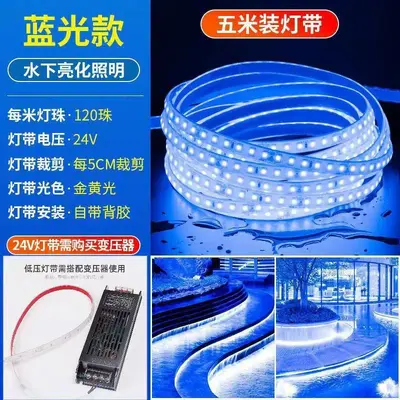 LED solid silicone waterproof light strip low voltage 24v self-adhesive cuttable outdoor engineering underwater soft light strip - 10