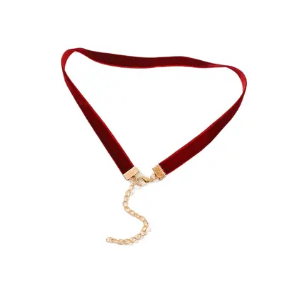 Short Black Velvet Choker Necklace for Women