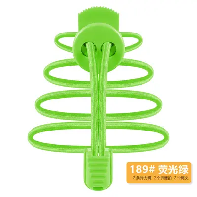 Round Elastic No-Tie Shoelaces with Spring Buckle for Sports Shoes - 12