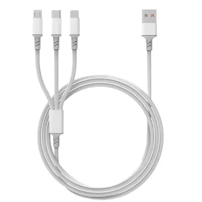 Super Fast Charge 120W 6A 3-in-1 Charging Cable for Apple Type-C Android Phones One-to-Three Fast Charging Cable