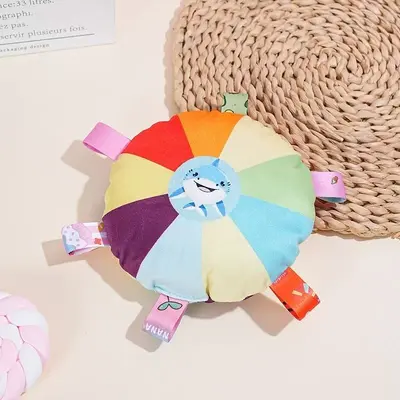 Plush Frisbee Dog Toy with Squeaker for Teething Puppies - 9