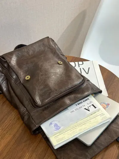 Wasteland style backpack, retro fashion, large capacity
