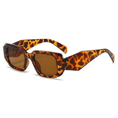 Polygon Frame Retro Sunglasses with UV Protection - 4