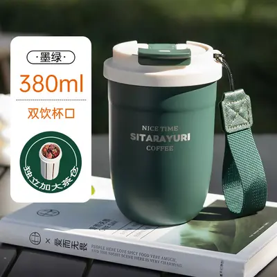 新款时尚潮流不锈钢保温杯便携式简约车载咖啡杯男女随手礼品水杯 - 9