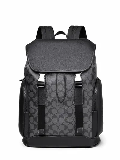 Wasserabweisender Business-Rucksack in Lederoptik für Herren mit Laptopfach