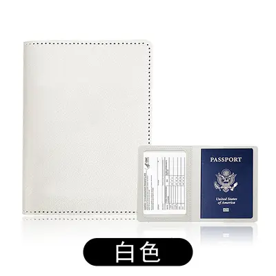 跨境现货加厚pu皮革护照本保护套皮质可定LOGO证件护照夹护照包 - 10