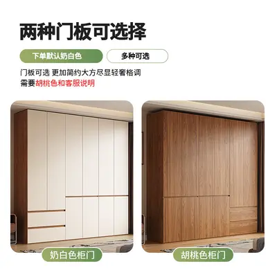 Thickened Solid Wood Bedroom Wardrobe, 60 cm Deep Floor-Standing Storage Cabinet - 3