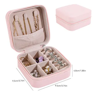 Free shipping jewelry box necklace earring storage box elegant travel portable hand jewelry ring box new style - 9