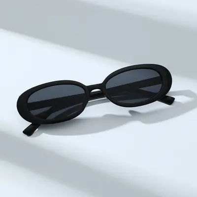 3-Pack Oval Frame Sunglasses for Women, Retro Style - 3