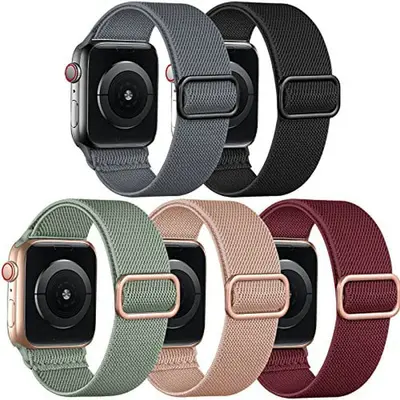 Apple watch SE765 saat kayışı için uygun dokuma döngü elastik basit iWatch8 saat kayışı