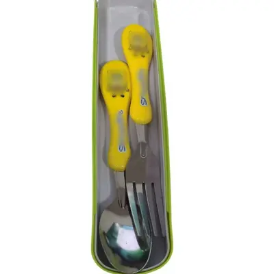 Beliebtes Lieblings-Cartoon-Löffel-Dreier-Gabel-Messer-Set aus Edelstahl Haushaltstyp Kinder mit Griff Kürbis-Löffel Hersteller - 8