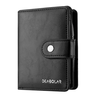 Men's Vertical Wallet with Zip Coin Pocket and Multiple Card Slots - 6