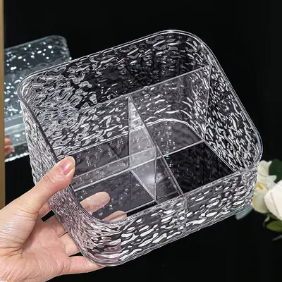 Acryl Kosmetik-Aufbewahrungsbox mit Wasserwellen-Muster - 4