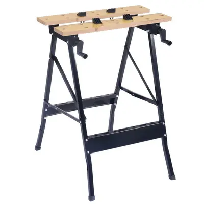 Foldable Woodworking Saw Horse Table, Multifunctional