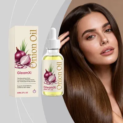 GleamXi onion hair oil, for dry and frizzy hair