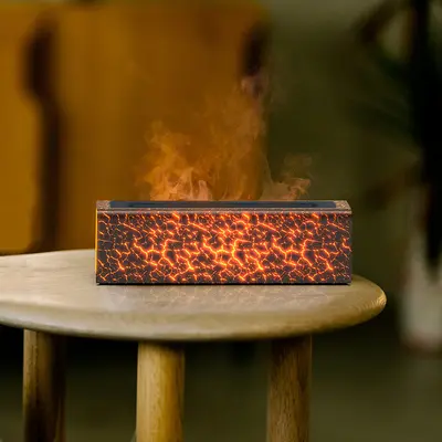 Neue Desktop-Ultraschall-Aromatherapie-Maschine mit farbigen künstlichen Flammen, USB-Luftbefeuchter für Zuhause und Hotels, grenzüberschreitend - 13