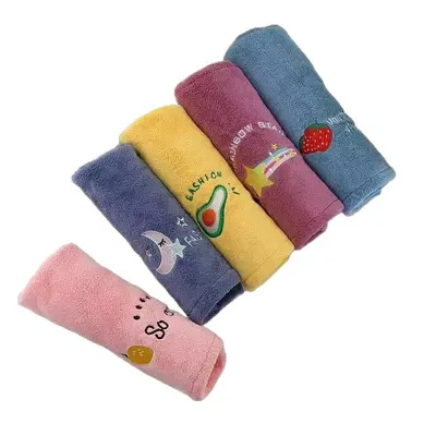 Grenzüberschreitender Bestseller - Bestickter Haartrockenhut, hochsaugfähig, Korallenvlies-Badekappe für Damen, Kopfwrap aus Polyester-Nylon-Korallenvlies-Badekappe
