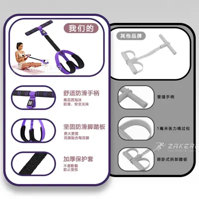 Fußtrainer-Expander, Bauchtrainer und Sit-up-Hilfe - 3